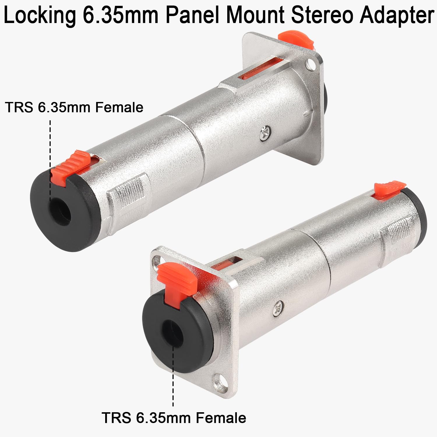 Amazon.com: QIANRENON Locking 6.35mm Panel Mount Stereo Adapter